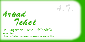 arpad tehel business card